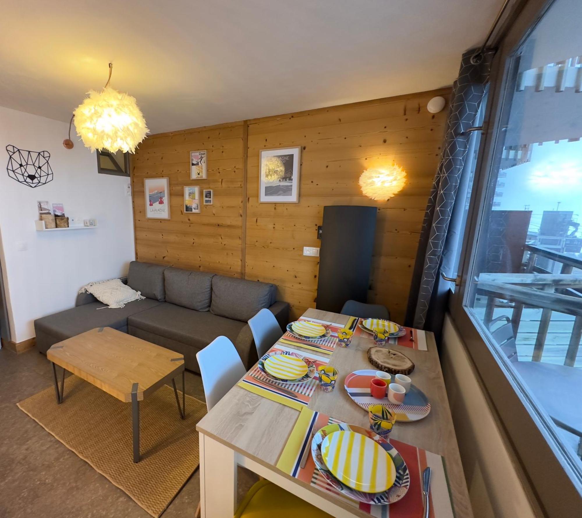 Paquebot Des Neiges - Appartement 4 Personnes - Vue Mont Blanc La Plagne Exterior foto